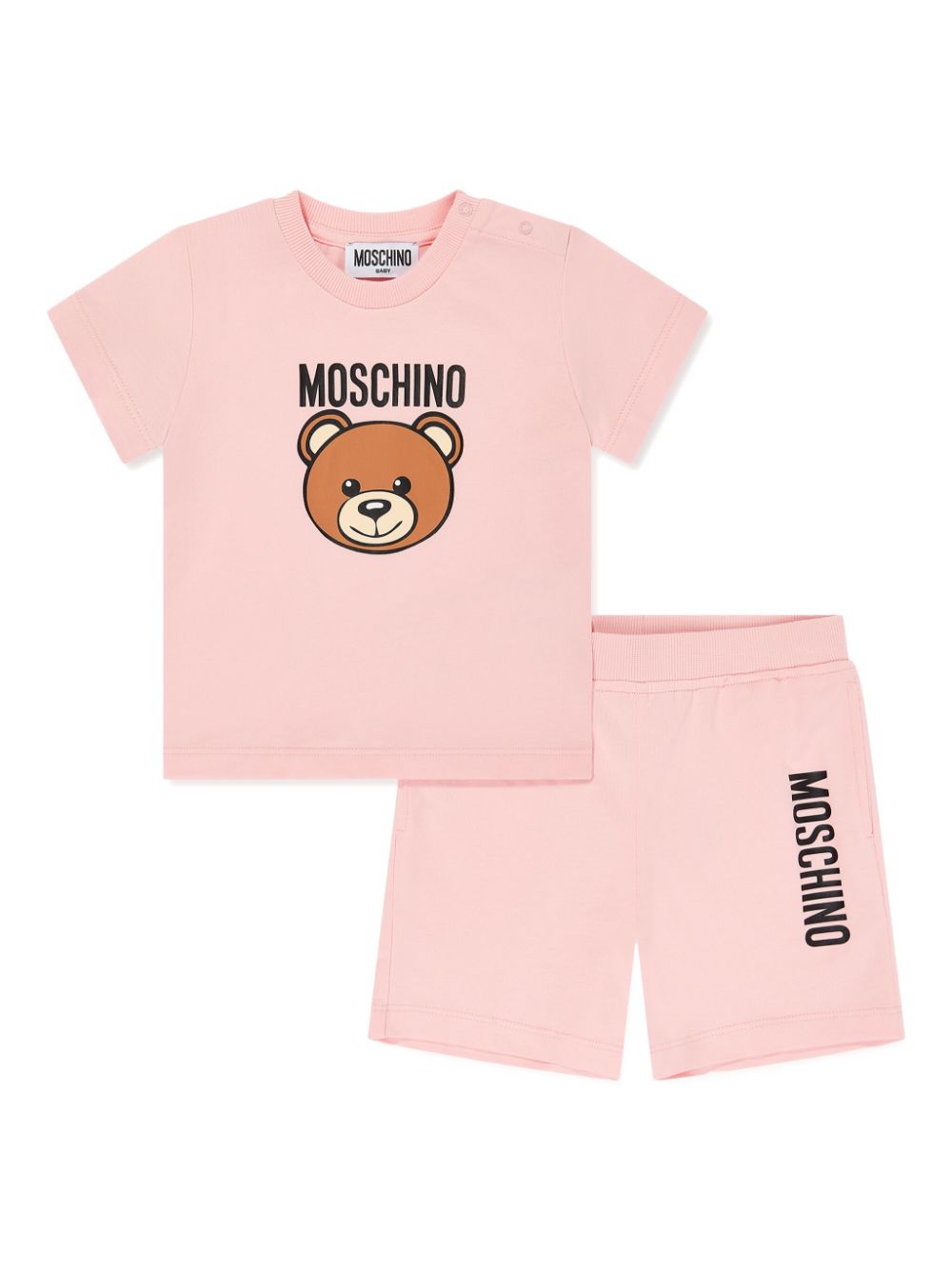 Moschino Kids Set aus T-Shirt und Shorts mit Teddy - Rosa von Moschino Kids