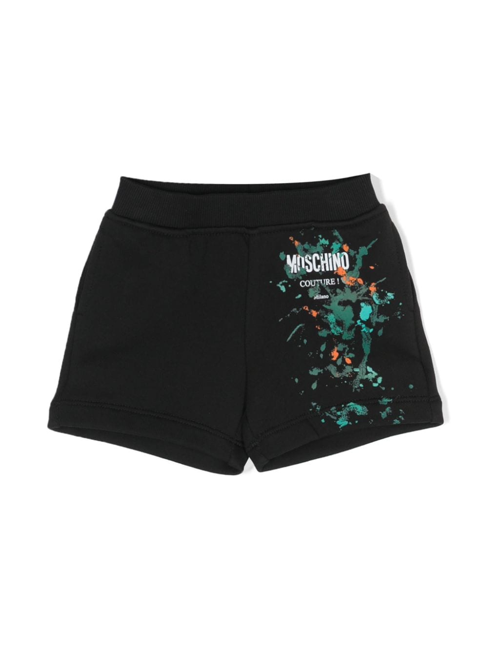 Moschino Kids Shorts mit Farbklecks-Print - Schwarz von Moschino Kids