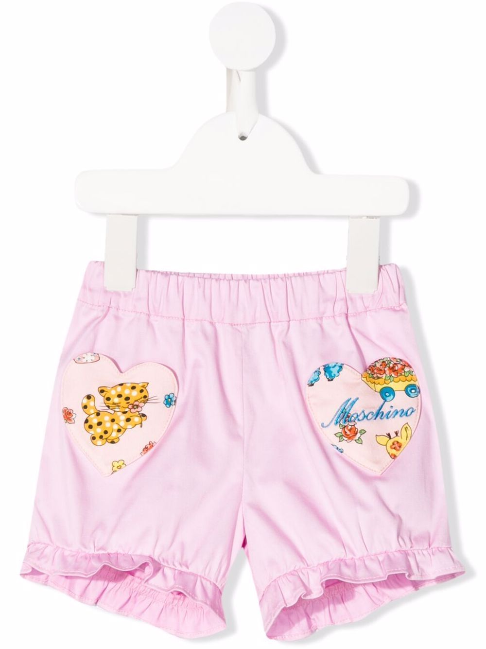 Moschino Kids Shorts mit Logo-Patch - Rosa von Moschino Kids