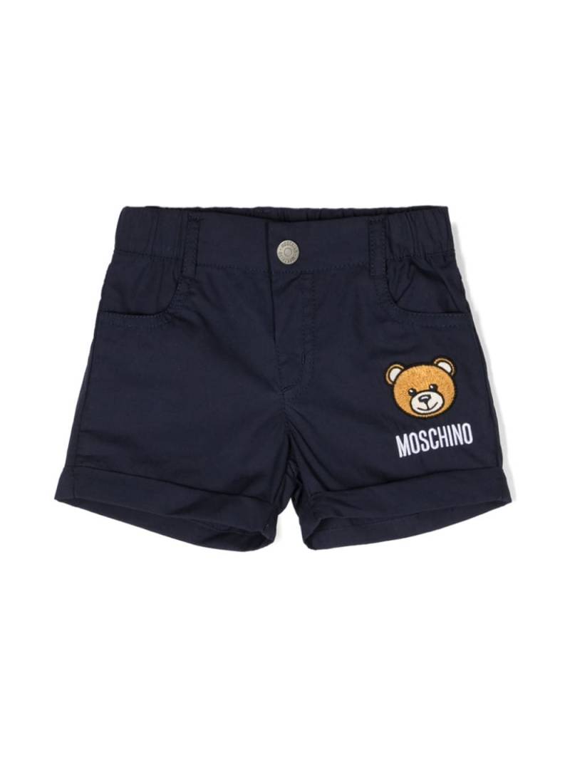 Moschino Kids Shorts mit Teddy-Patch - Blau von Moschino Kids