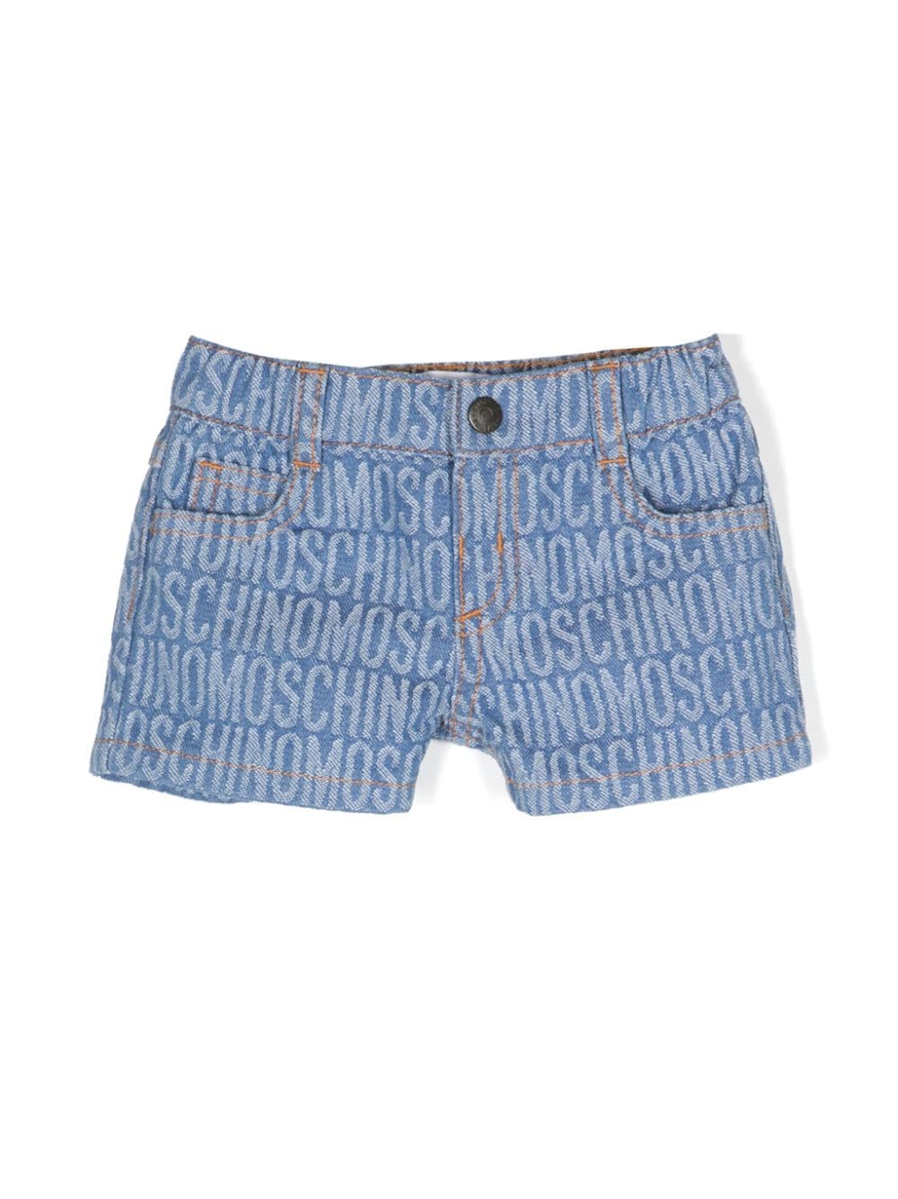 Moschino Kids Shorts mit durchgehendem Logo-Jacquard - Blau von Moschino Kids