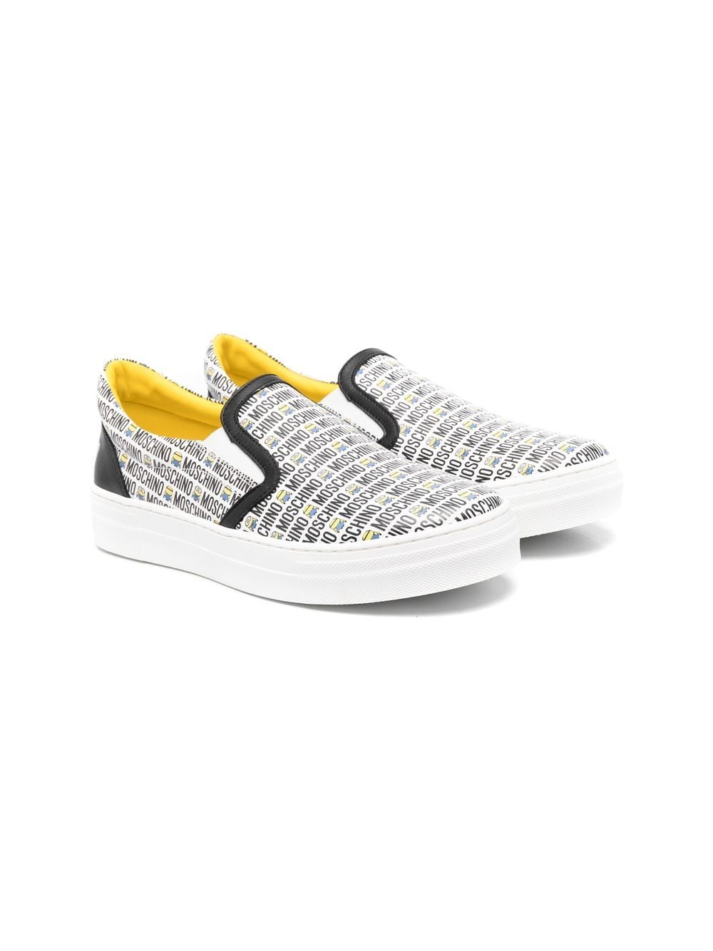 Moschino Kids Sneakers mit Logo-Print - Weiß von Moschino Kids