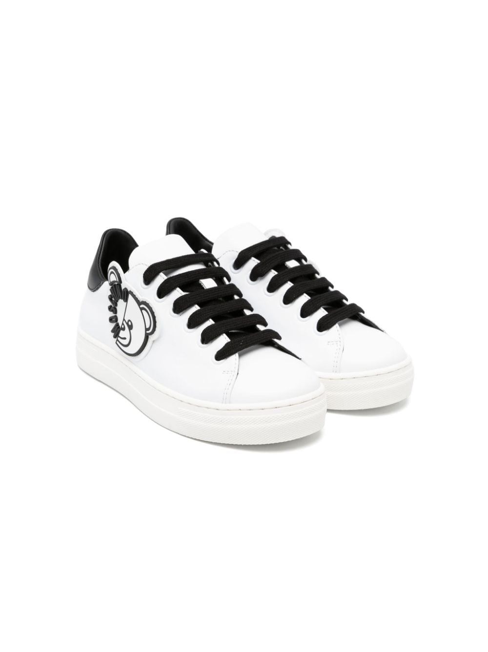 Moschino Kids Sneakers mit Teddy-Applikation - Weiß von Moschino Kids