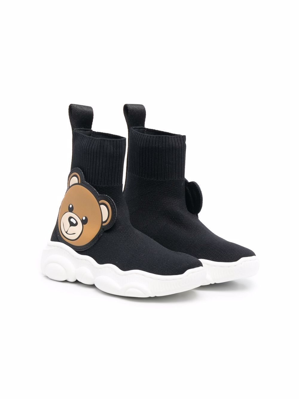 Moschino Kids Sock-Sneakers mit Teddy - Schwarz von Moschino Kids