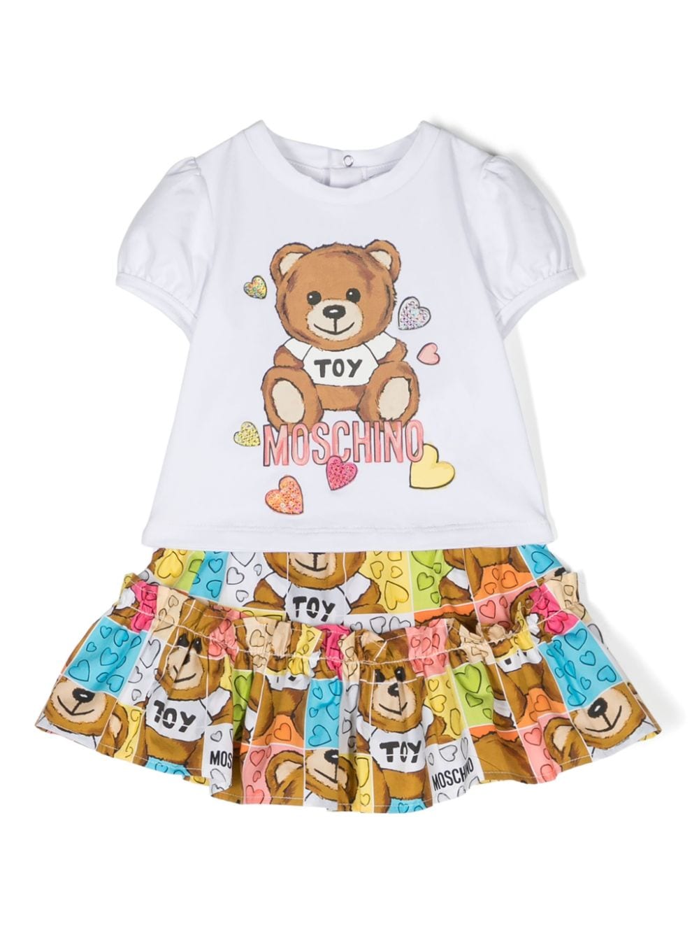 Moschino Kids Strampler-Set mit Teddy-Motiv - Nude von Moschino Kids