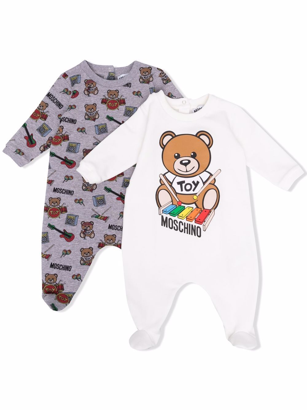 Moschino Kids Strampler-Set mit Teddy-Print - Weiß von Moschino Kids