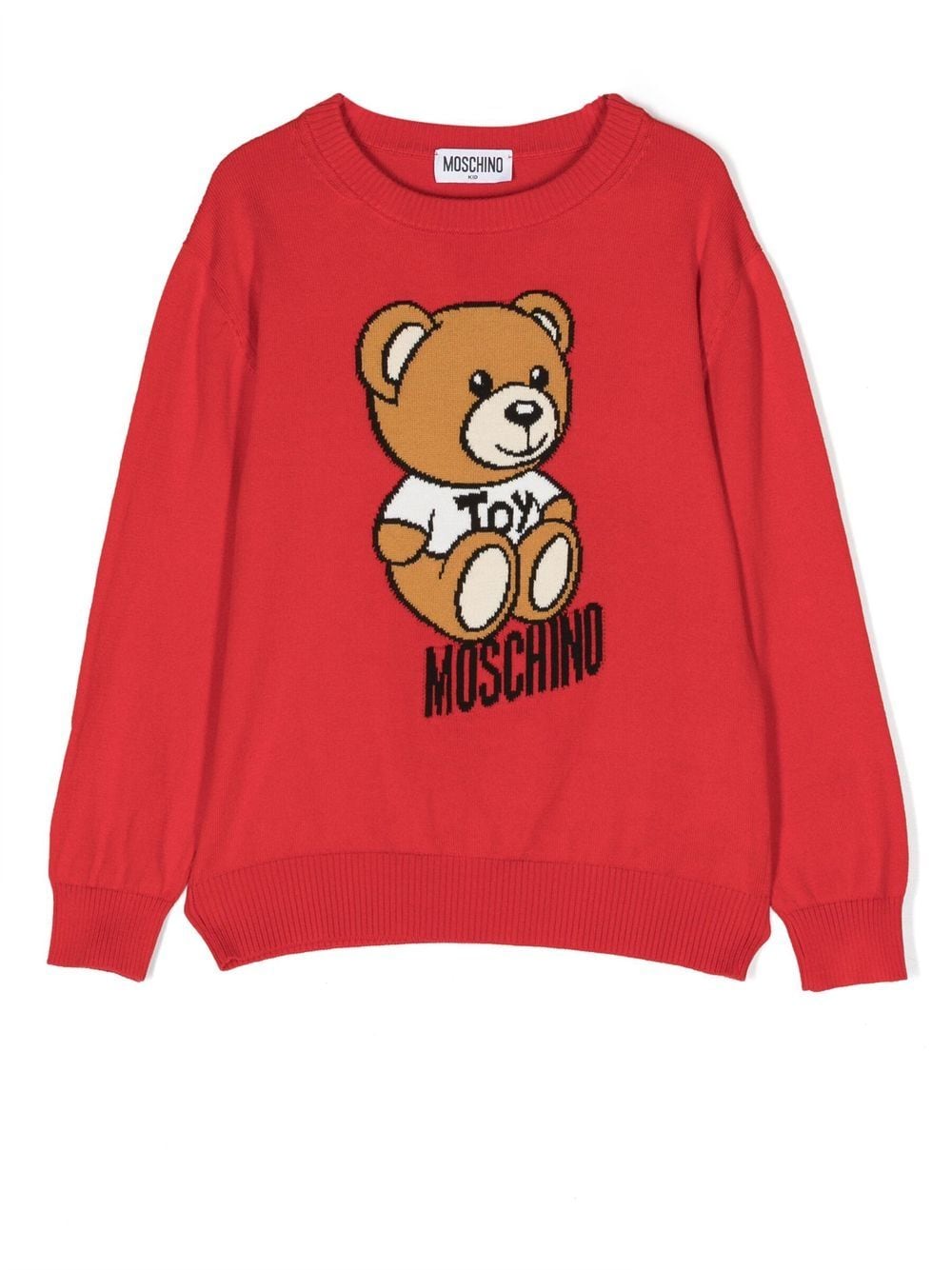 Moschino Kids Strickpullover mit Teddy - Rot von Moschino Kids