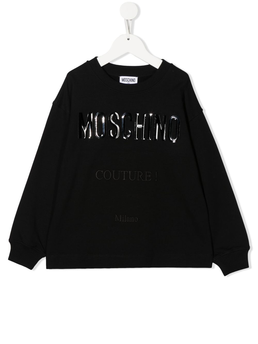 Moschino Kids Sweatshirt mit Logo-Applikation - Schwarz von Moschino Kids