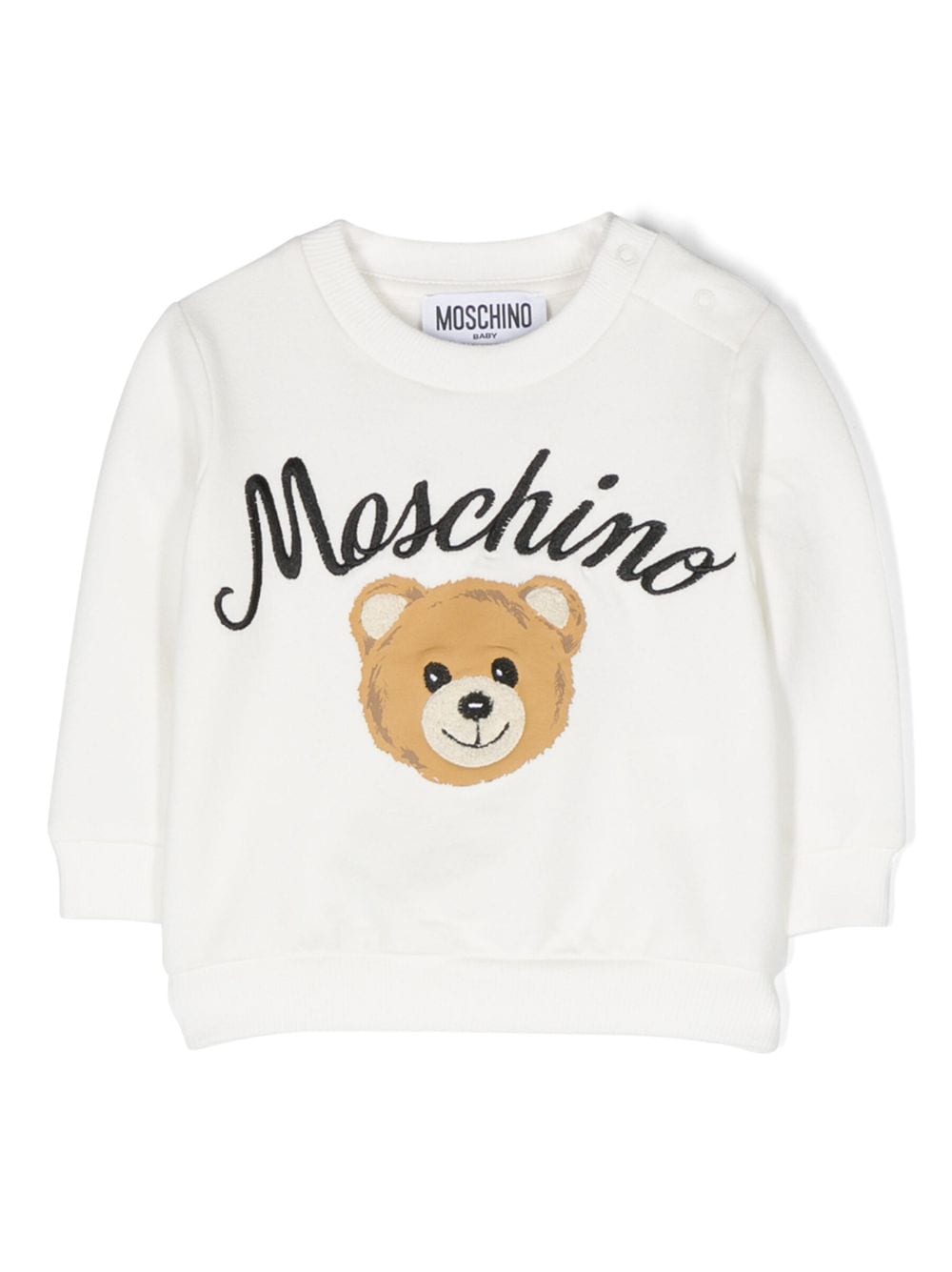 Moschino Kids Sweatshirt mit Logo-Stickerei - Weiß von Moschino Kids