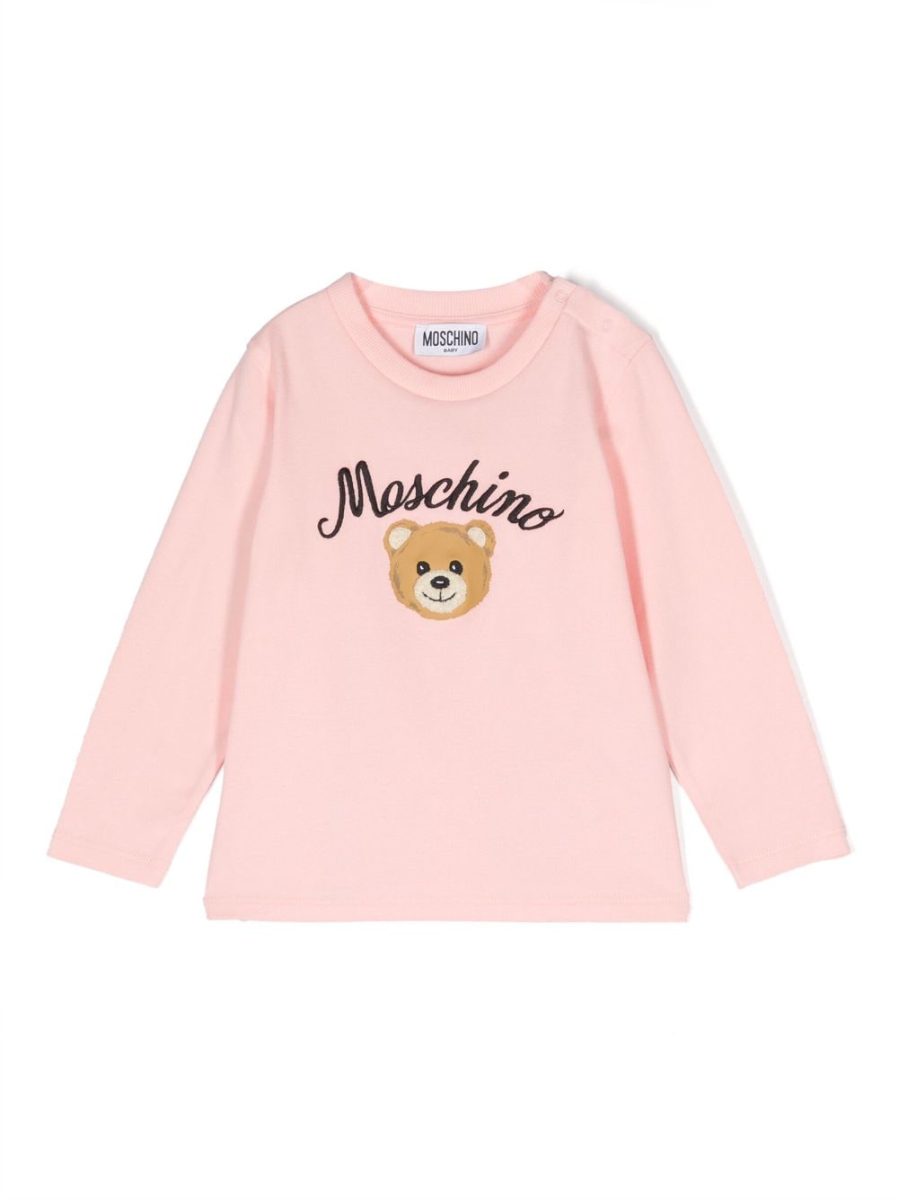 Moschino Kids Sweatshirt mit Teddy-Stickerei - Rosa von Moschino Kids