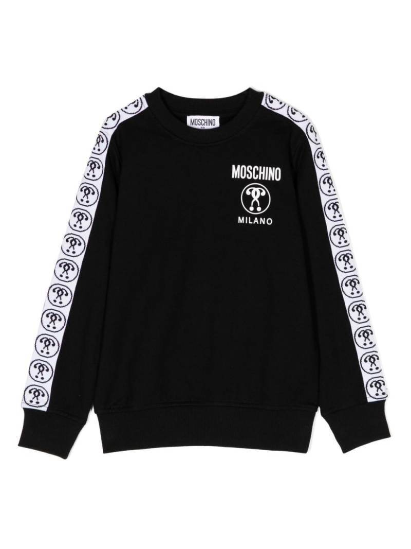 Moschino Kids Sweatshirt mit doppeltem Fragezeichen - Schwarz von Moschino Kids