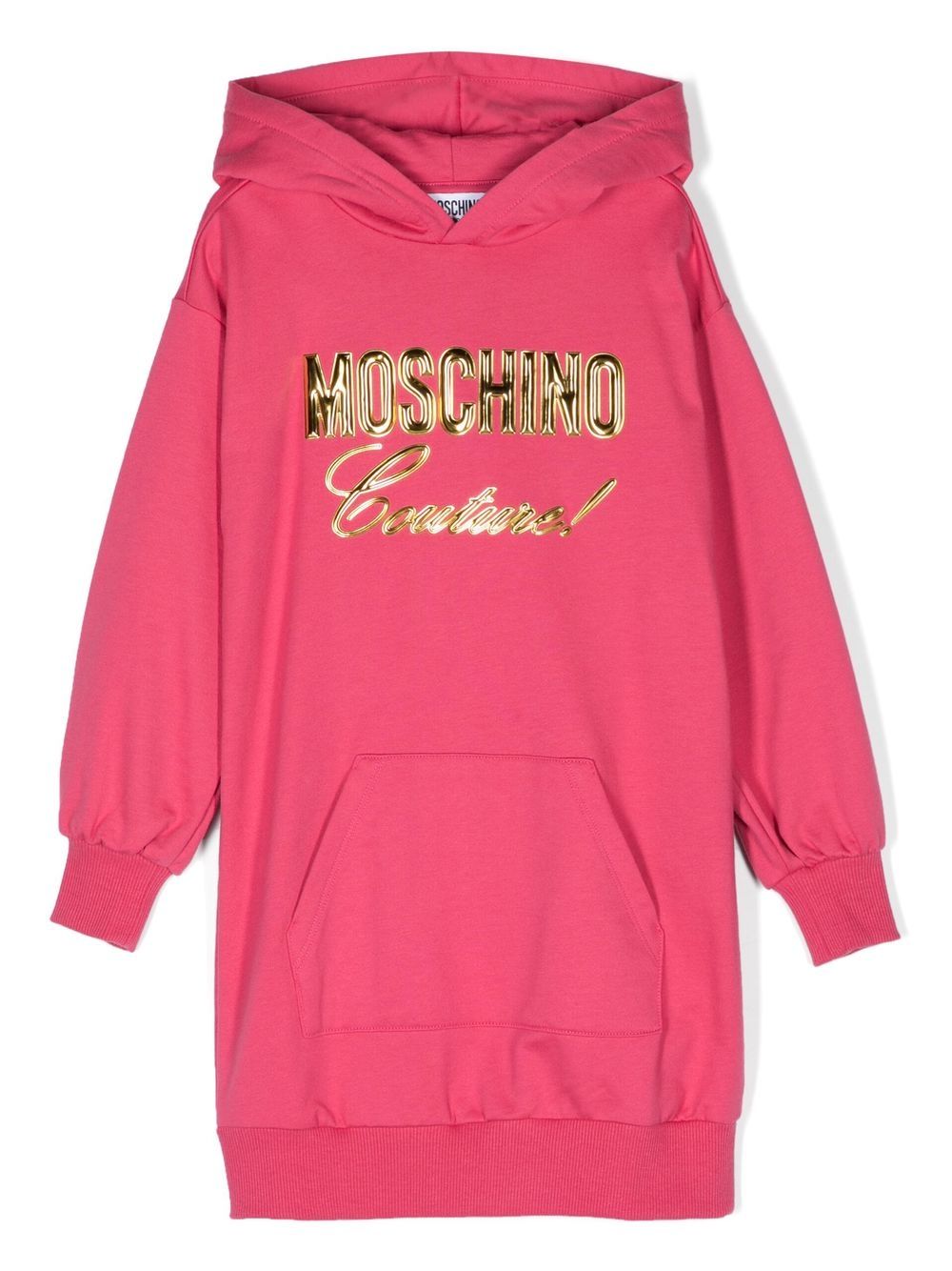 Moschino Kids Sweatshirtkleid mit Logo-Patch - Rosa von Moschino Kids