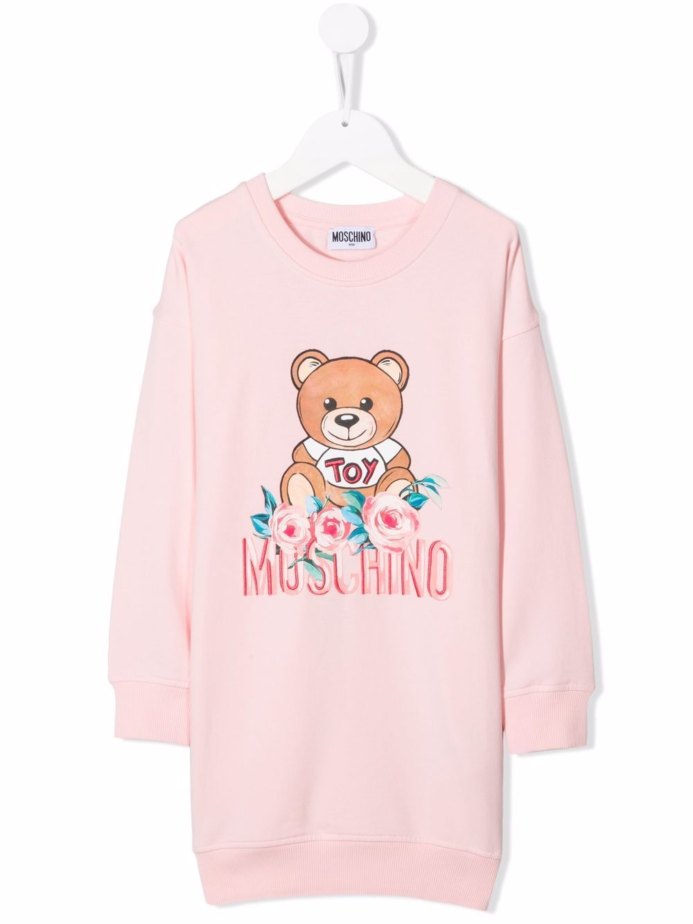 Moschino Kids Sweatshirtkleid mit Teddy-Print - Rosa von Moschino Kids