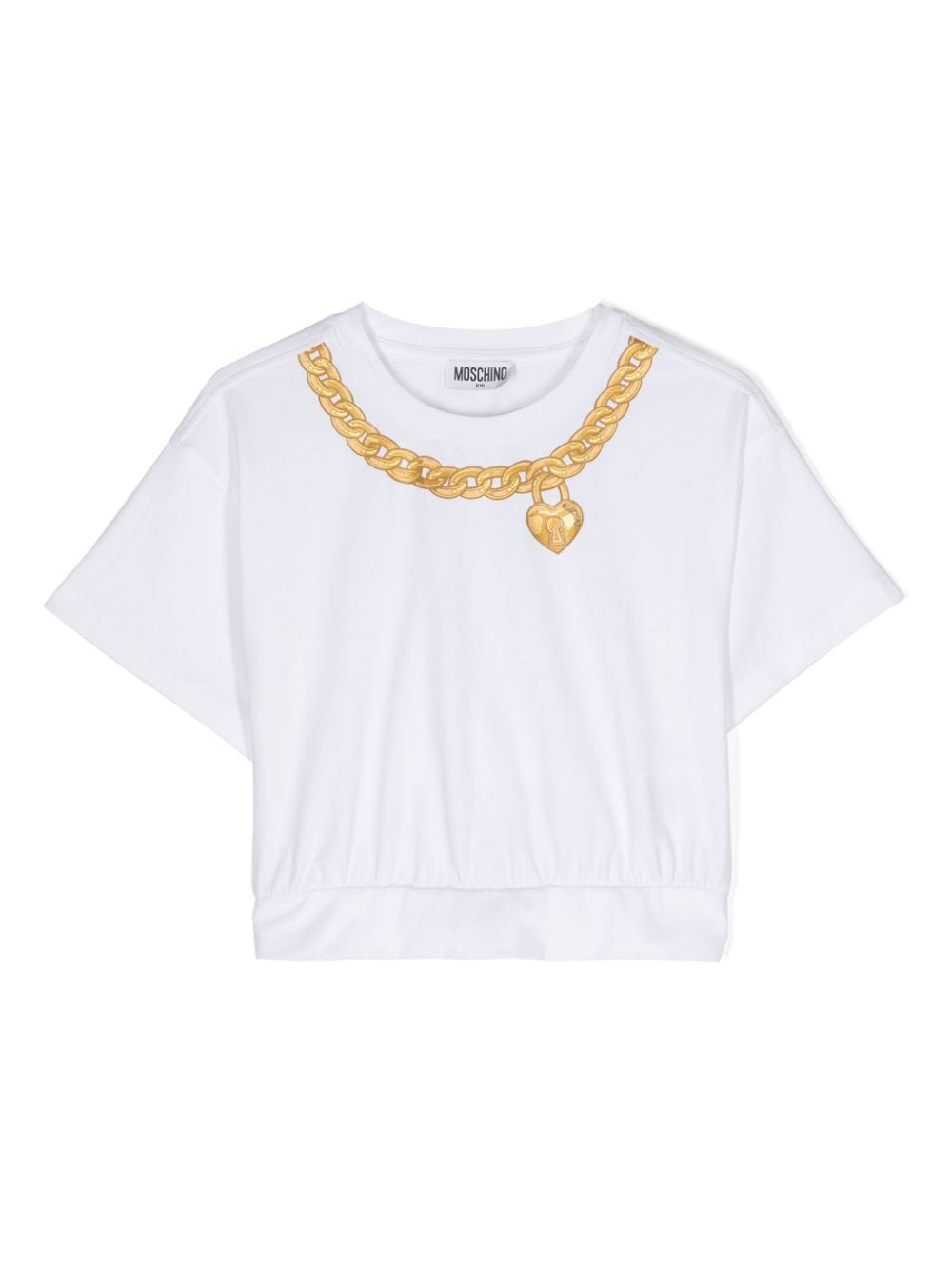 Moschino Kids T-Shirt mit Ketten-Print - Weiß von Moschino Kids