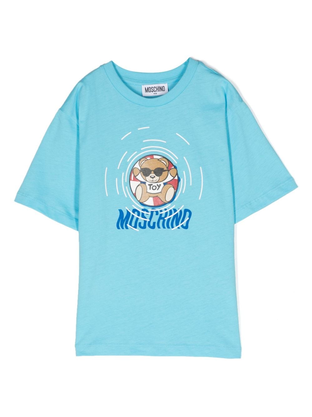 Moschino Kids T-Shirt mit Teddy - Blau von Moschino Kids