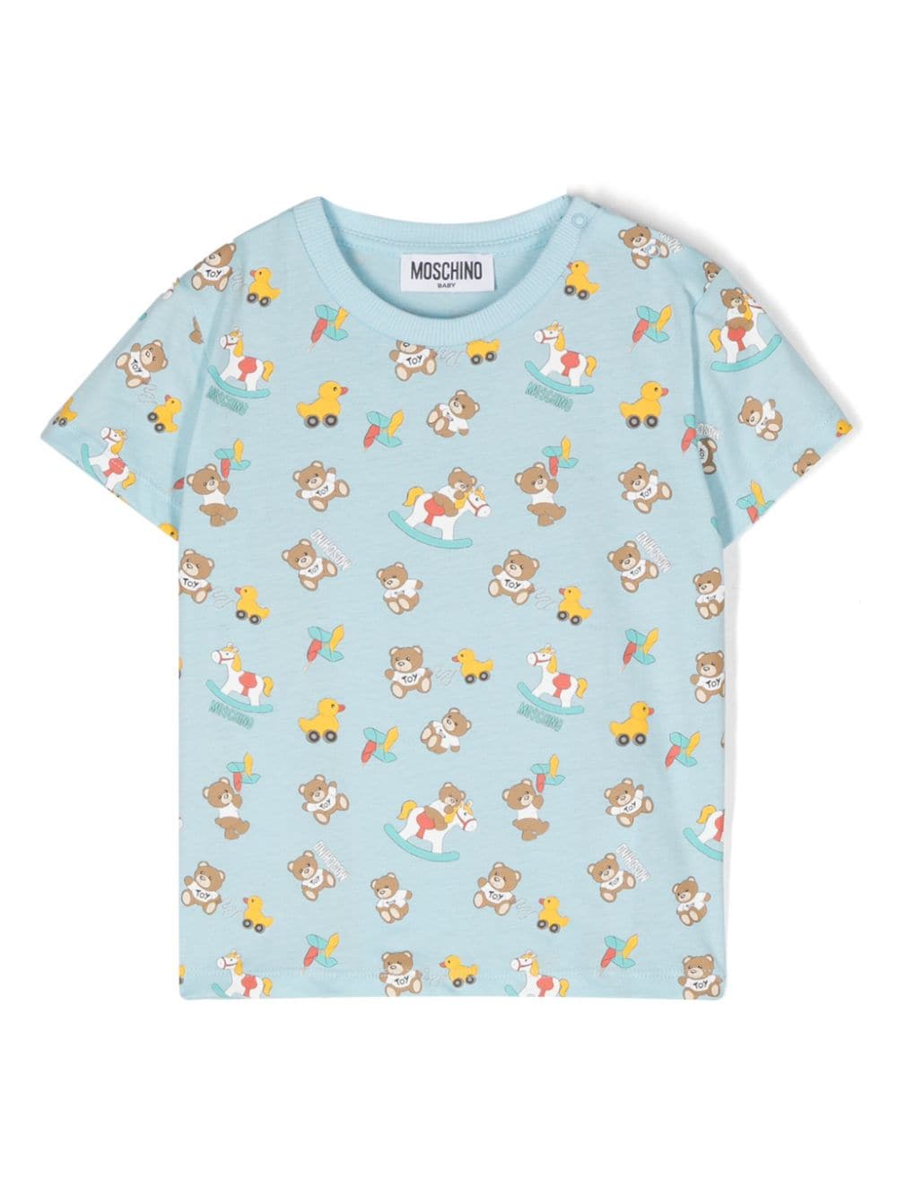 Moschino Kids T-Shirt mit Teddy-Motiv - Blau von Moschino Kids