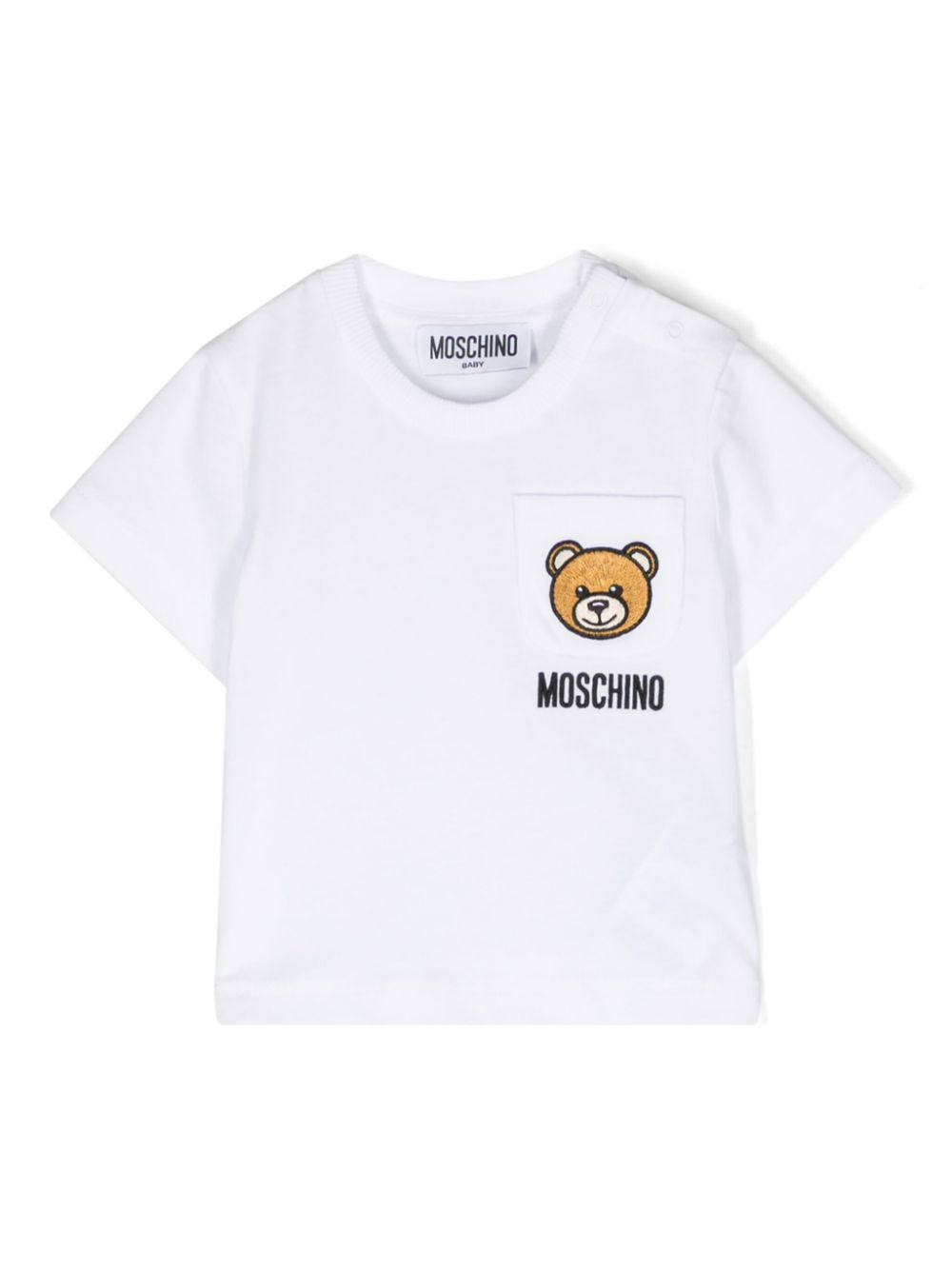 Moschino Kids T-Shirt mit Teddy-Patch - Weiß von Moschino Kids