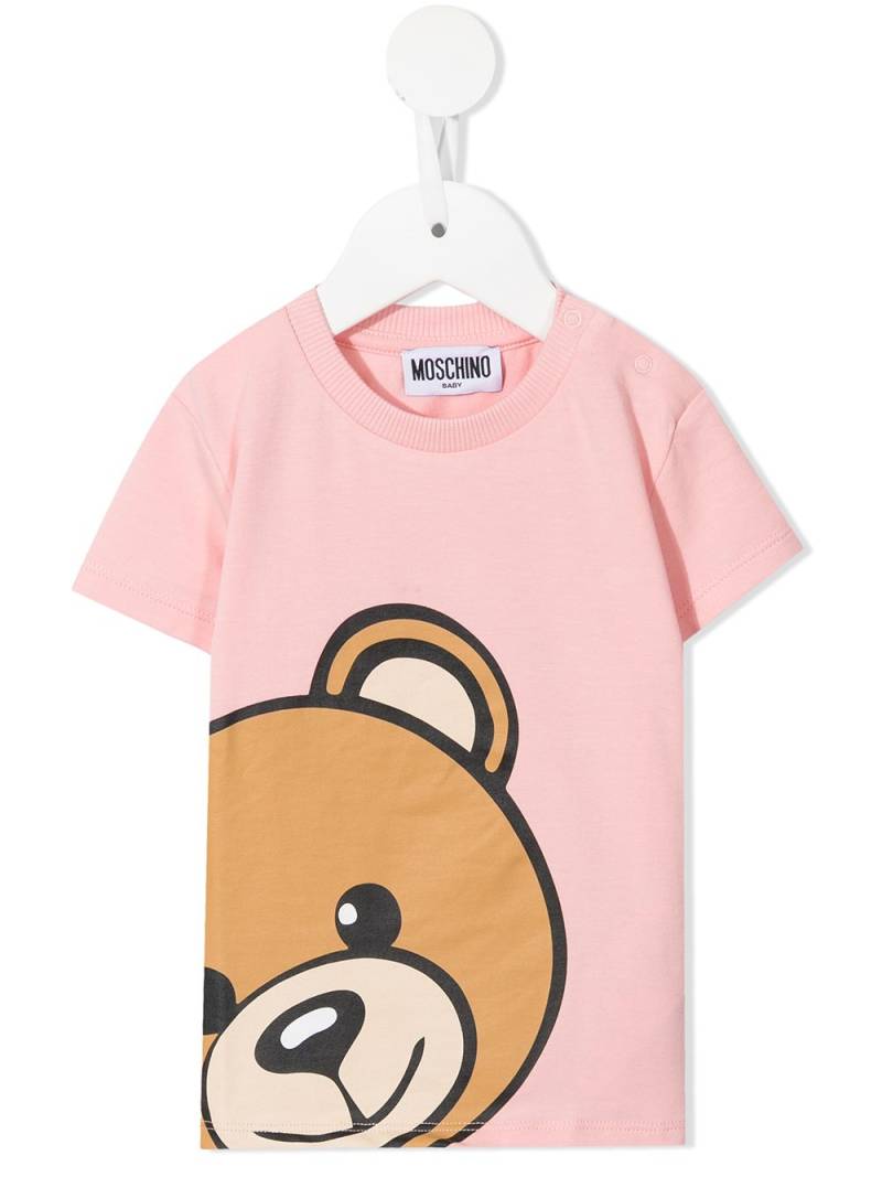 Moschino Kids T-Shirt mit Teddy-Print - Rosa von Moschino Kids