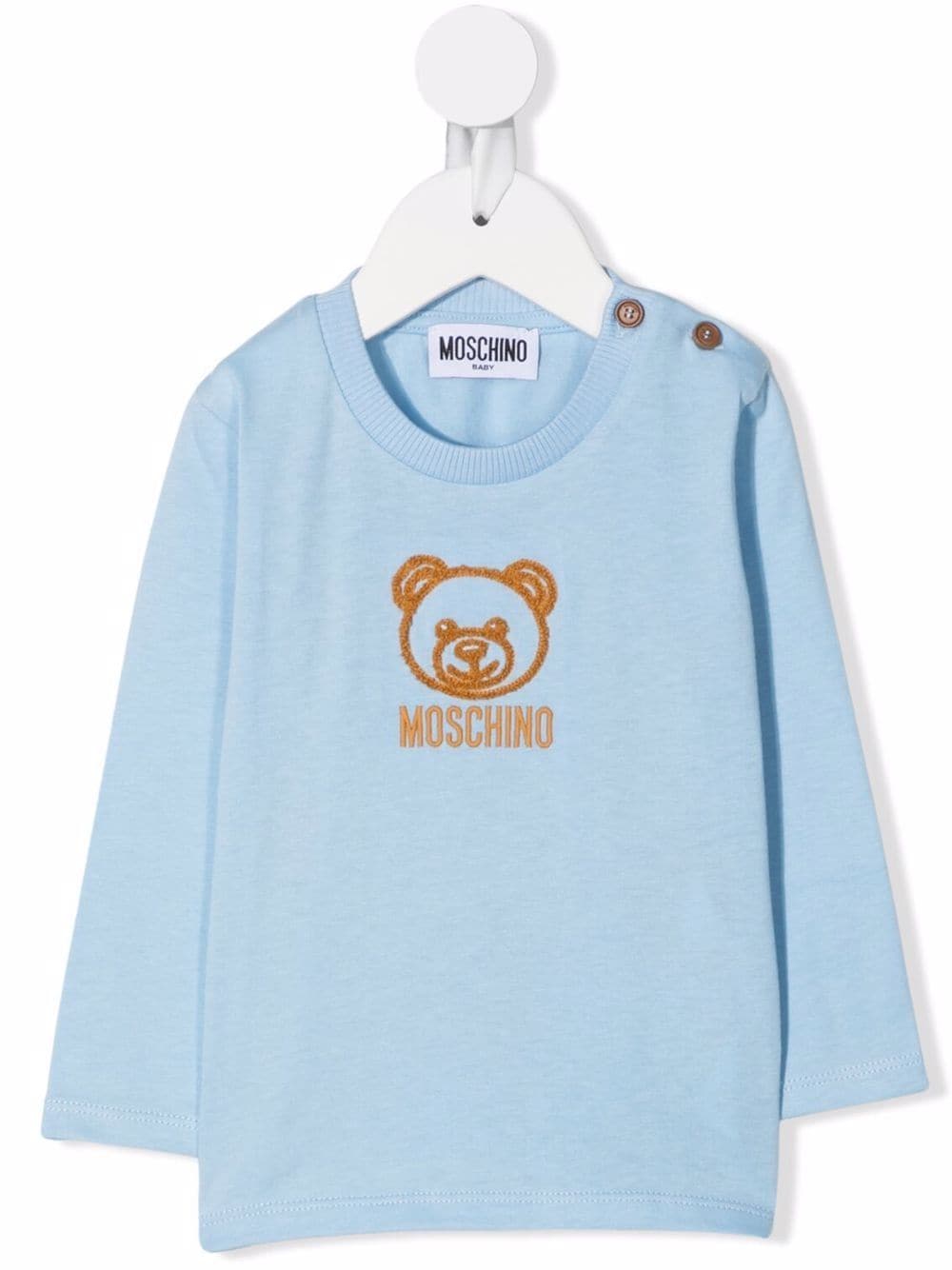 Moschino Kids T-Shirt mit Teddy-Stickerei - Blau von Moschino Kids