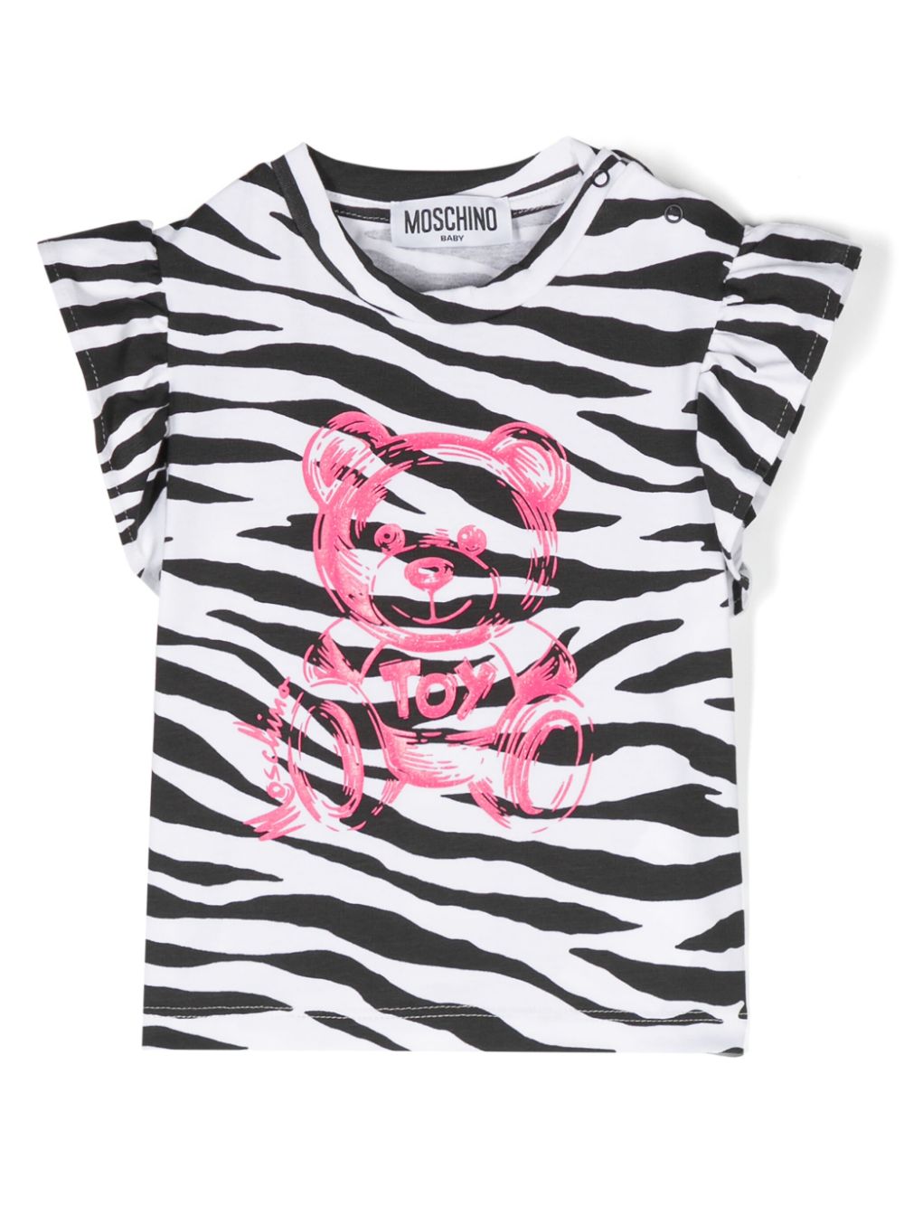 Moschino Kids T-Shirt mit Teddy-Zebra-Print - Weiß von Moschino Kids