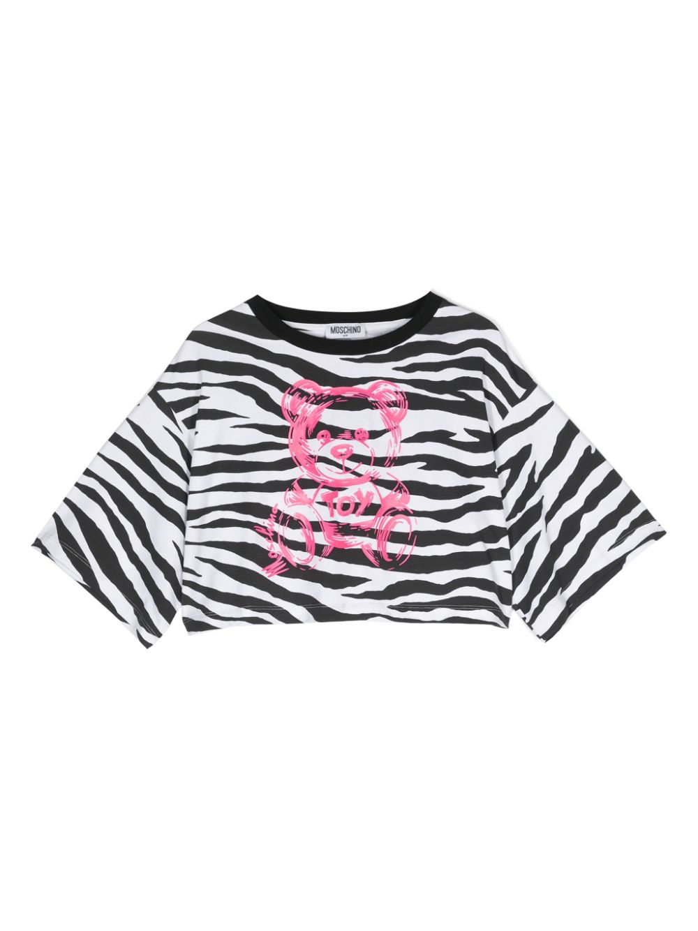 Moschino Kids T-Shirt mit durchgehendem Zebra-Print - Schwarz von Moschino Kids