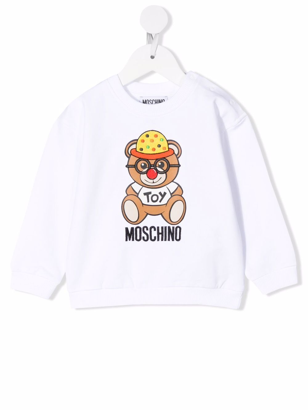 Moschino Kids Sweatshirt mit Clown-Teddy - Weiß von Moschino Kids