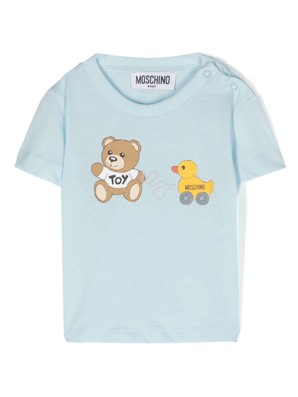 Moschino Kids T-Shirt mit Teddy - Blau von Moschino Kids