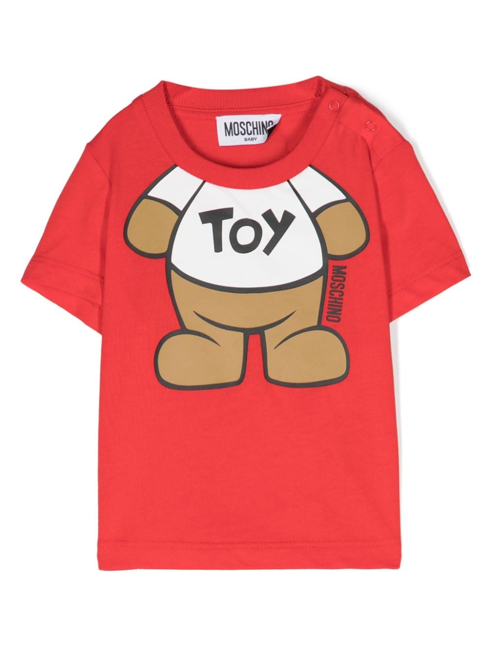 Moschino Kids T-Shirt mit Teddy - Rot von Moschino Kids