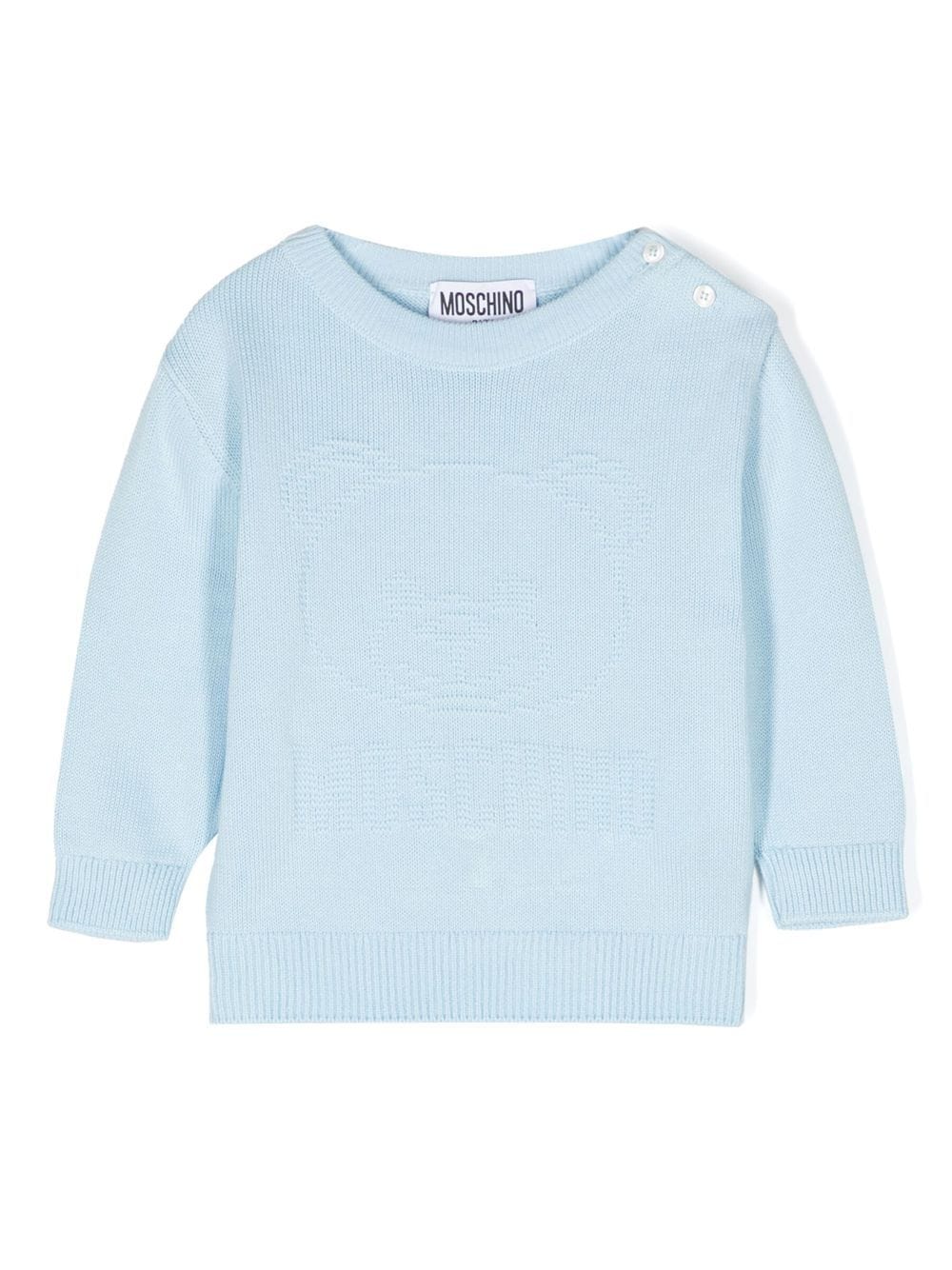 Moschino Kids Pullover mit Teddy - Blau von Moschino Kids