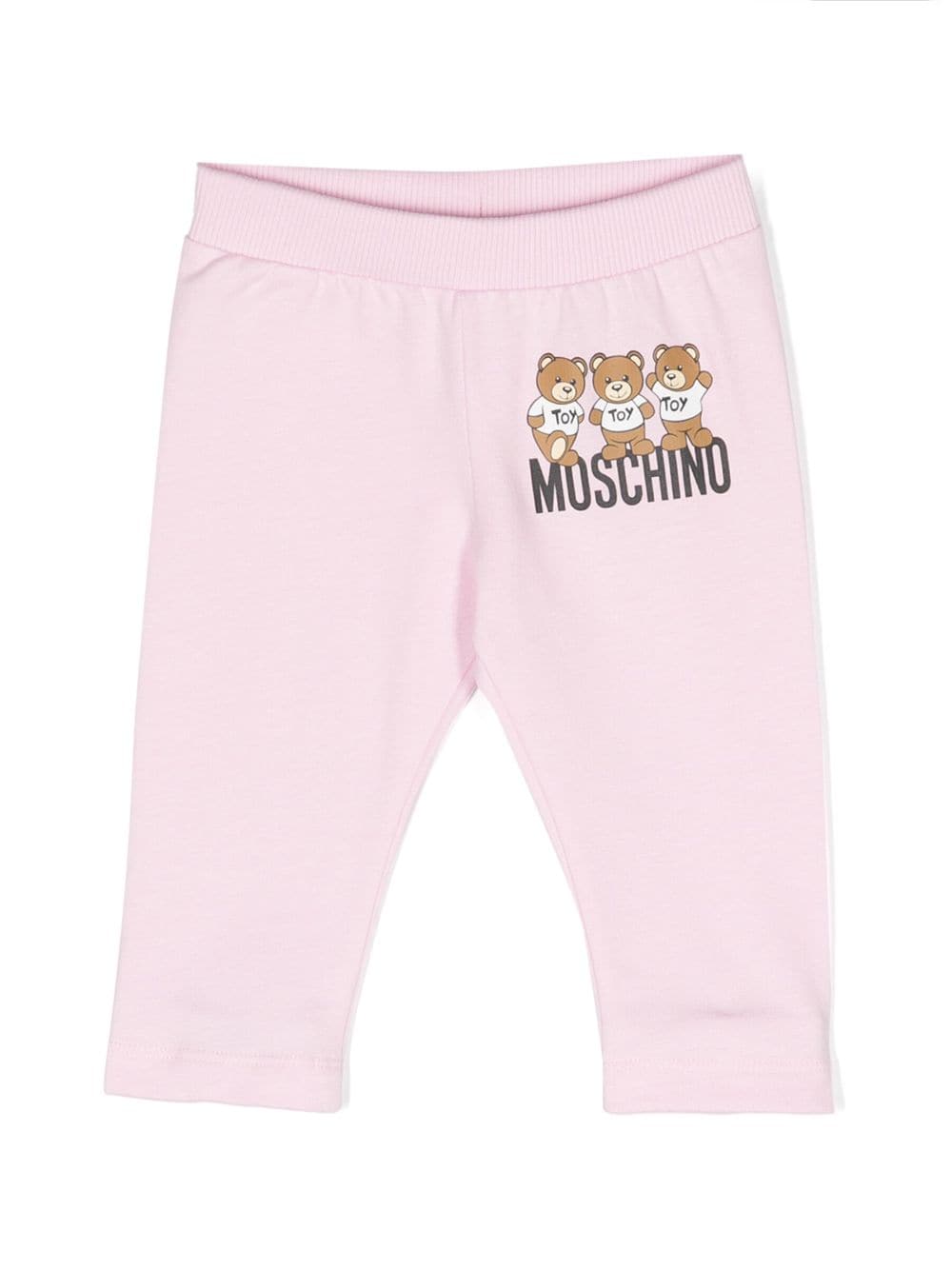 Moschino Kids Leggings mit Teddy - Rosa von Moschino Kids