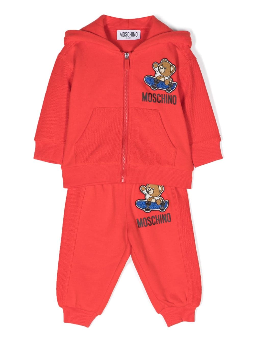 Moschino Kids Jogginganzug mit Teddy - Rot von Moschino Kids