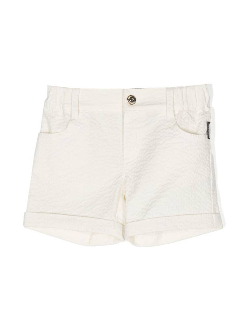 Moschino Kids Shorts mit Knitteroptik - Weiß von Moschino Kids