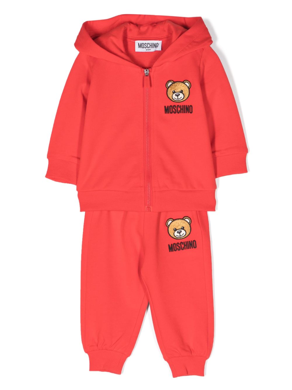 Moschino Kids Jogginganzug mit Teddy-Stickerei - Rot von Moschino Kids