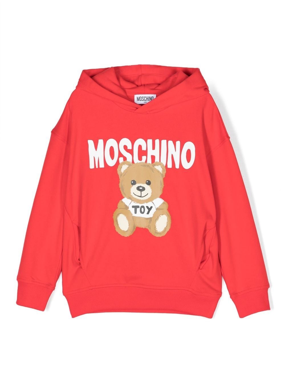 Moschino Kids Hoodie mit Teddy-Print - Rot von Moschino Kids