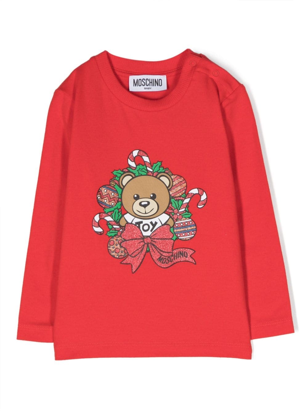 Moschino Kids Sweatshirt mit Teddy-Print - Rot von Moschino Kids