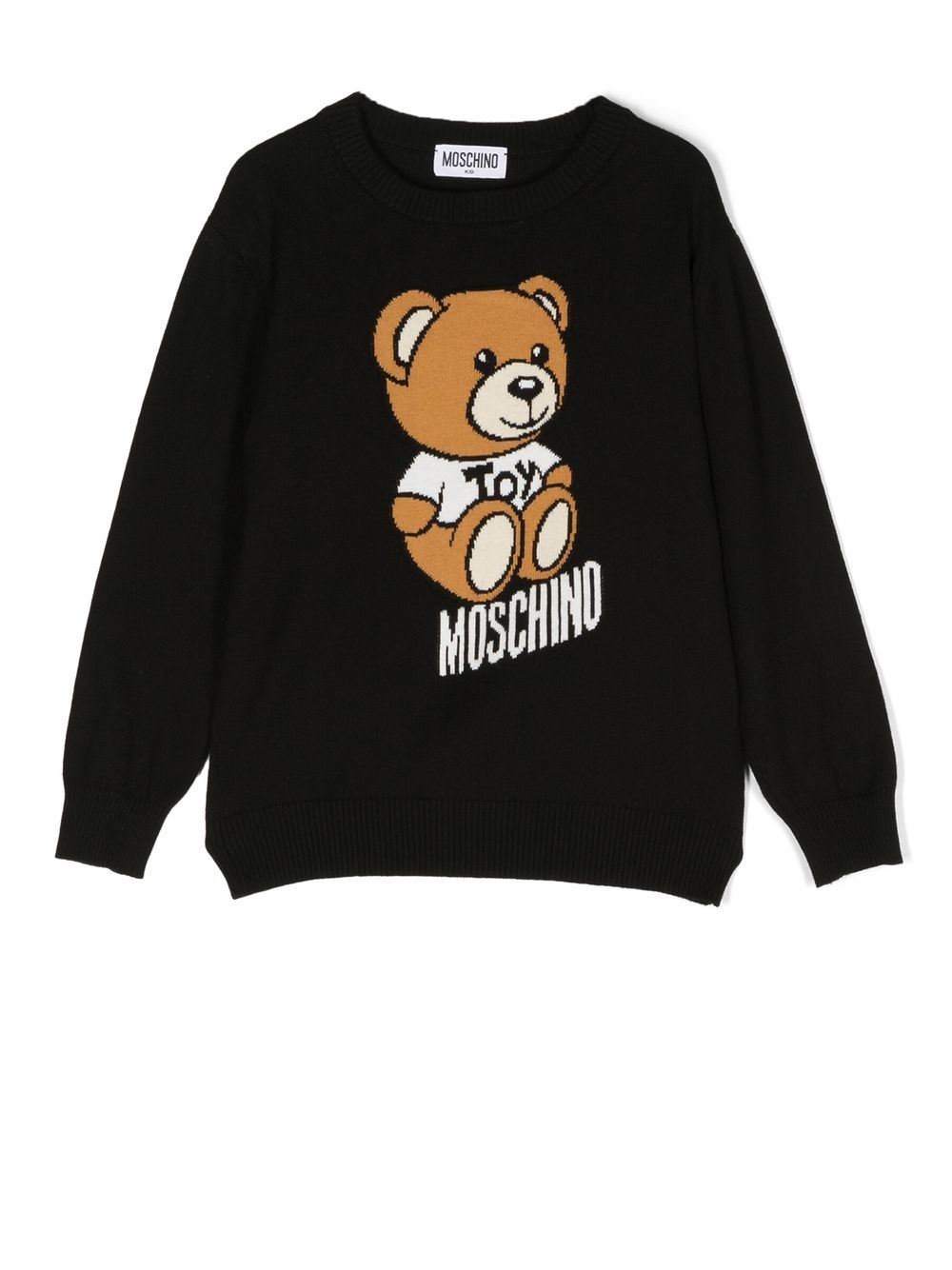 Moschino Kids Strickpullover mit Teddy - Schwarz von Moschino Kids