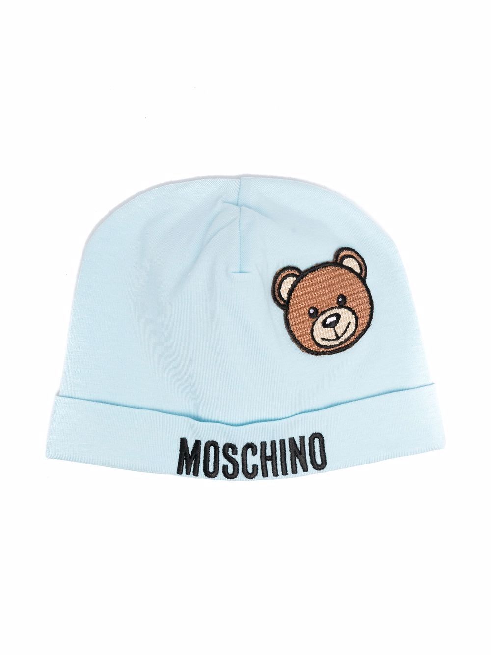 Moschino Kids Mütze mit Teddy - Blau von Moschino Kids