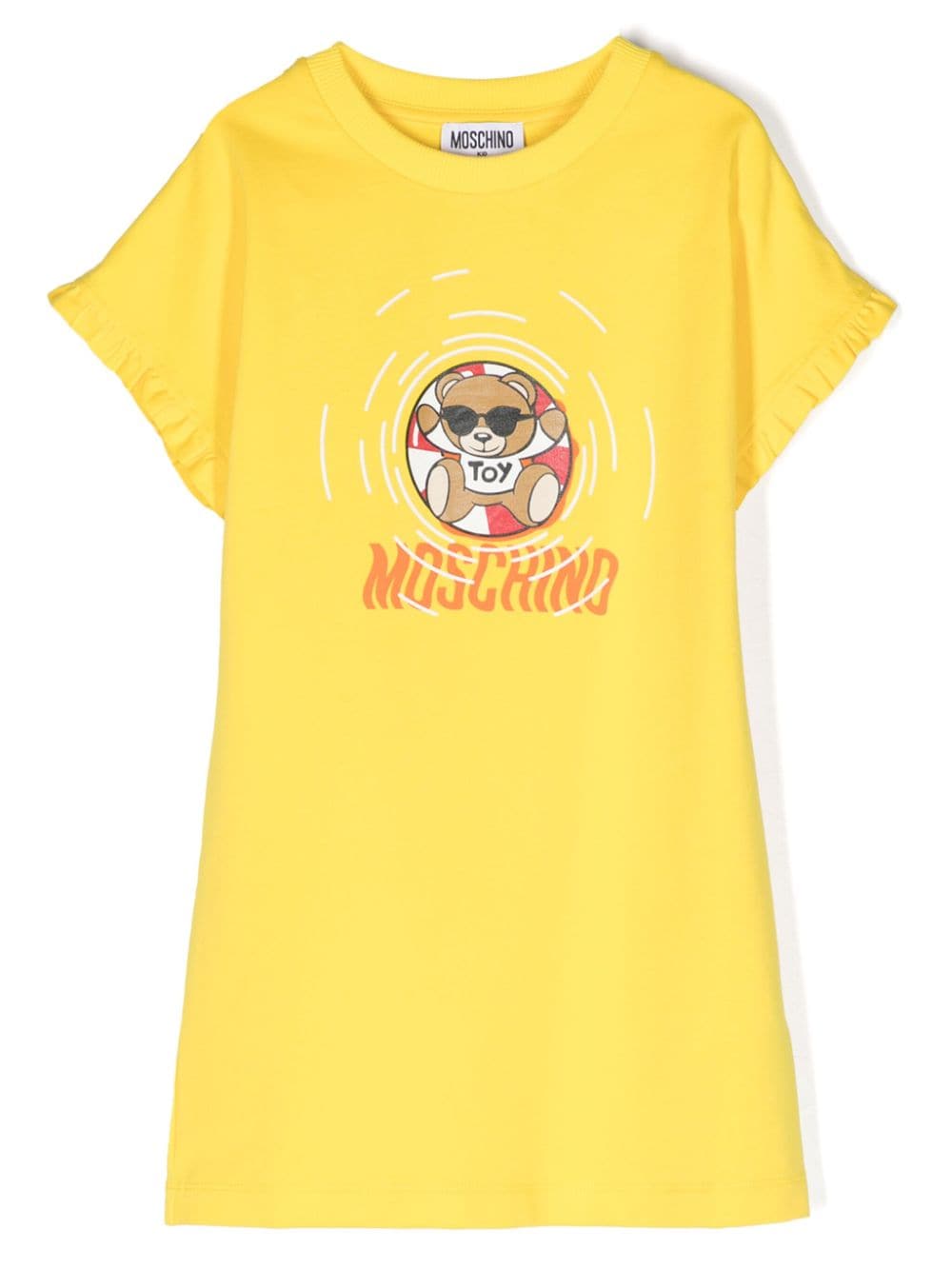 Moschino Kids Kleid mit Teddy-Print - Gelb von Moschino Kids