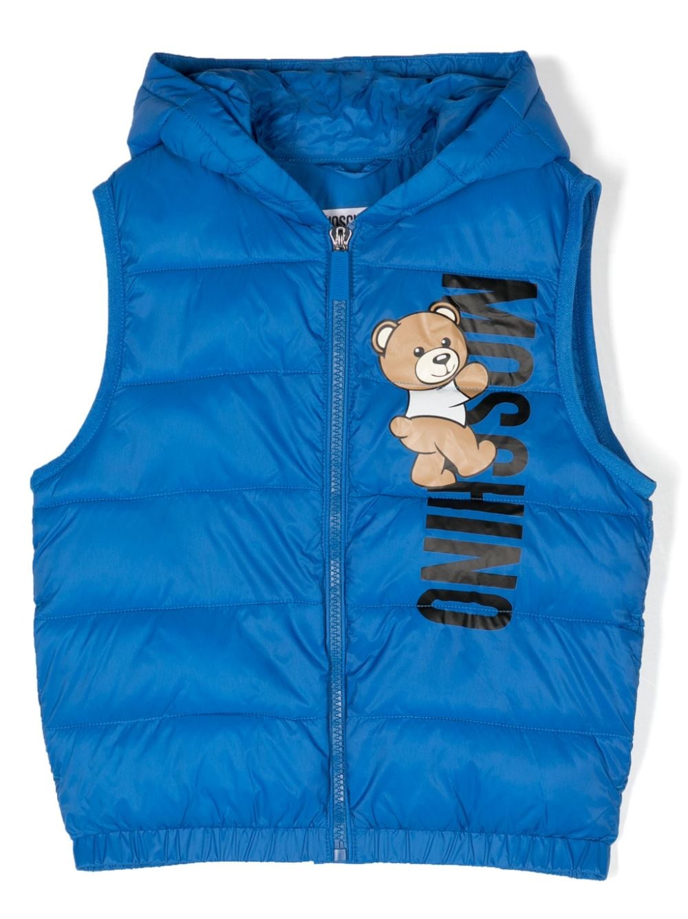 Moschino Kids Teddy Bear Gilet mit Logo-Print - Blau von Moschino Kids