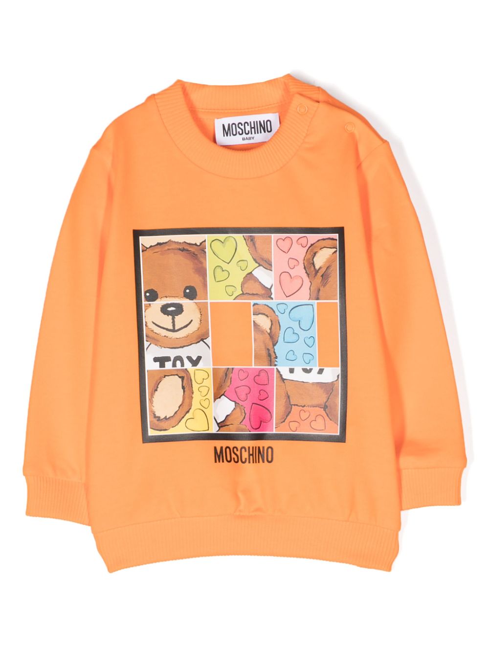 Moschino Kids Sweatshirt mit Teddy-Print - Orange von Moschino Kids