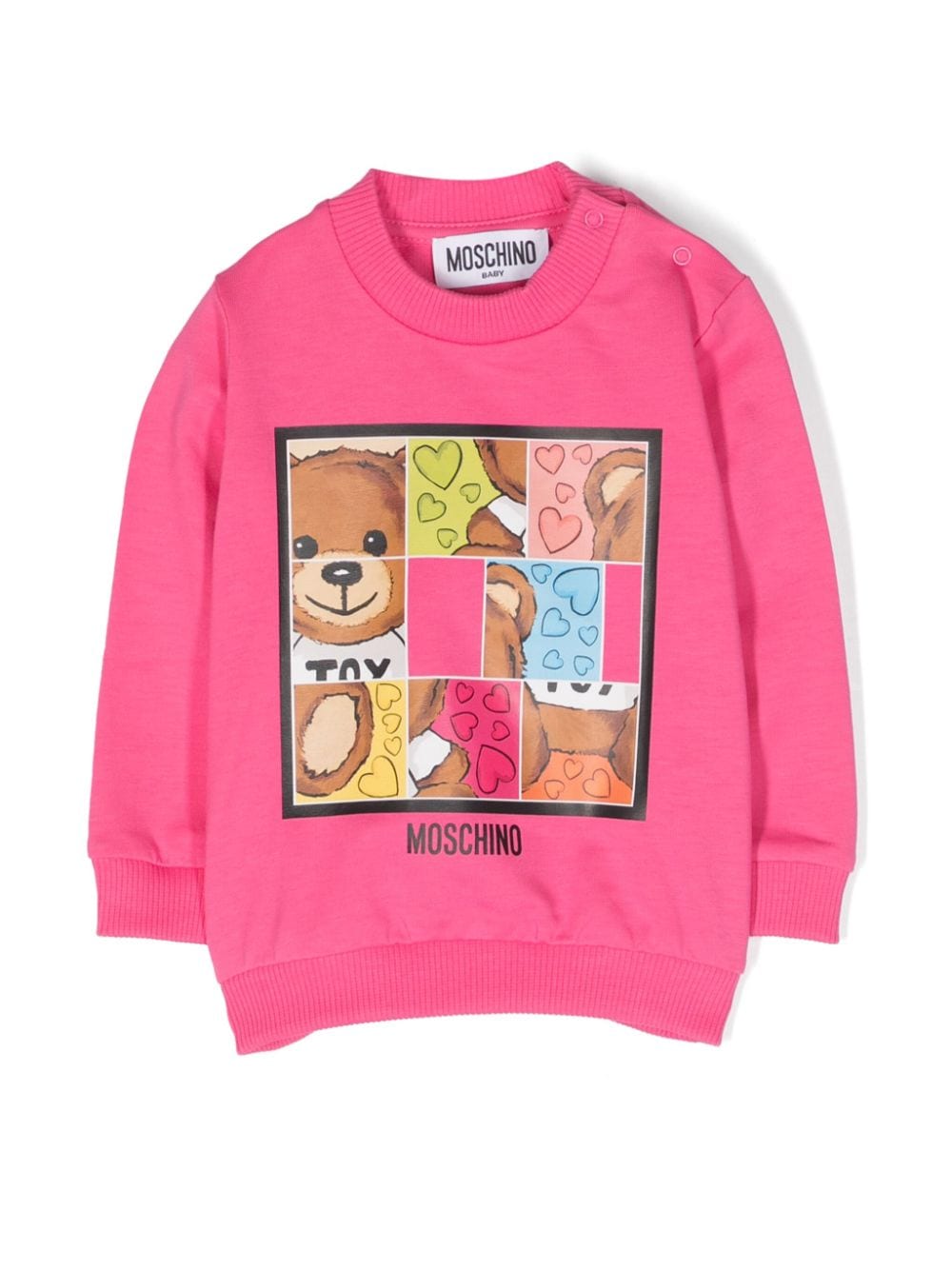 Moschino Kids Sweatshirt mit Teddy-Print - Rosa von Moschino Kids