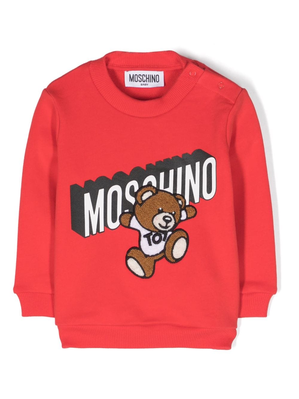 Moschino Kids Sweatshirt mit Teddy-Print - Rot von Moschino Kids