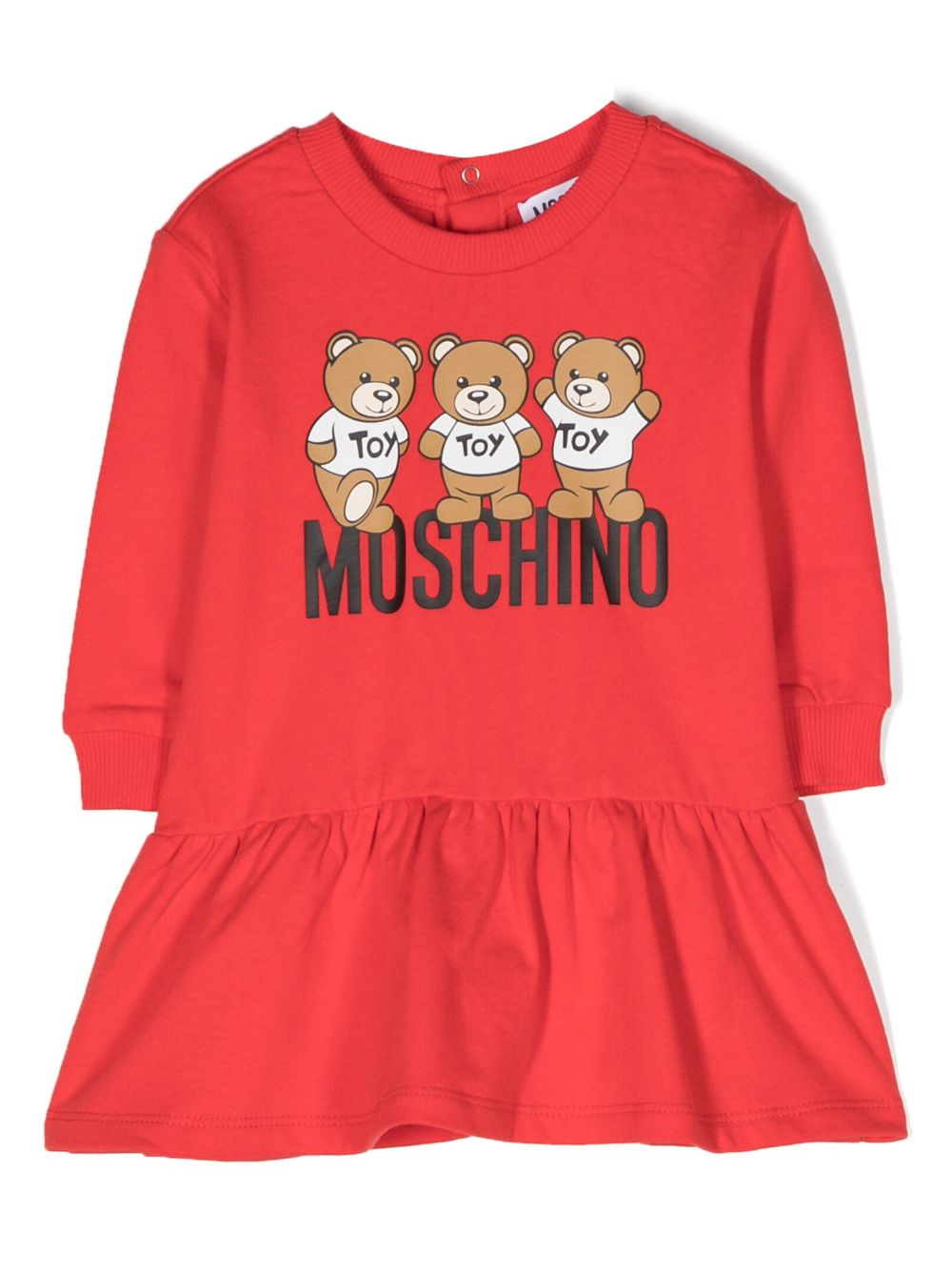 Moschino Kids Kleid mit Teddy-Motiv - Rot von Moschino Kids