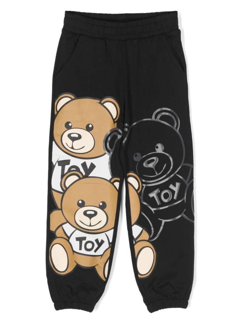 Moschino Kids Jogginghose mit Teddy - Schwarz von Moschino Kids