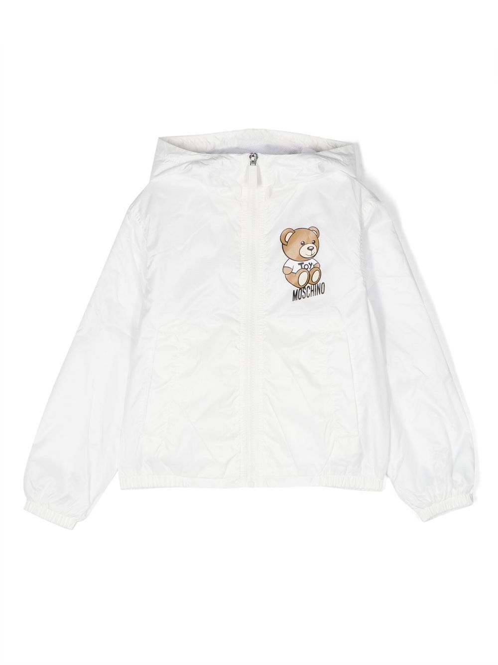 Moschino Kids Kapuzenjacke mit Teddy - Weiß von Moschino Kids