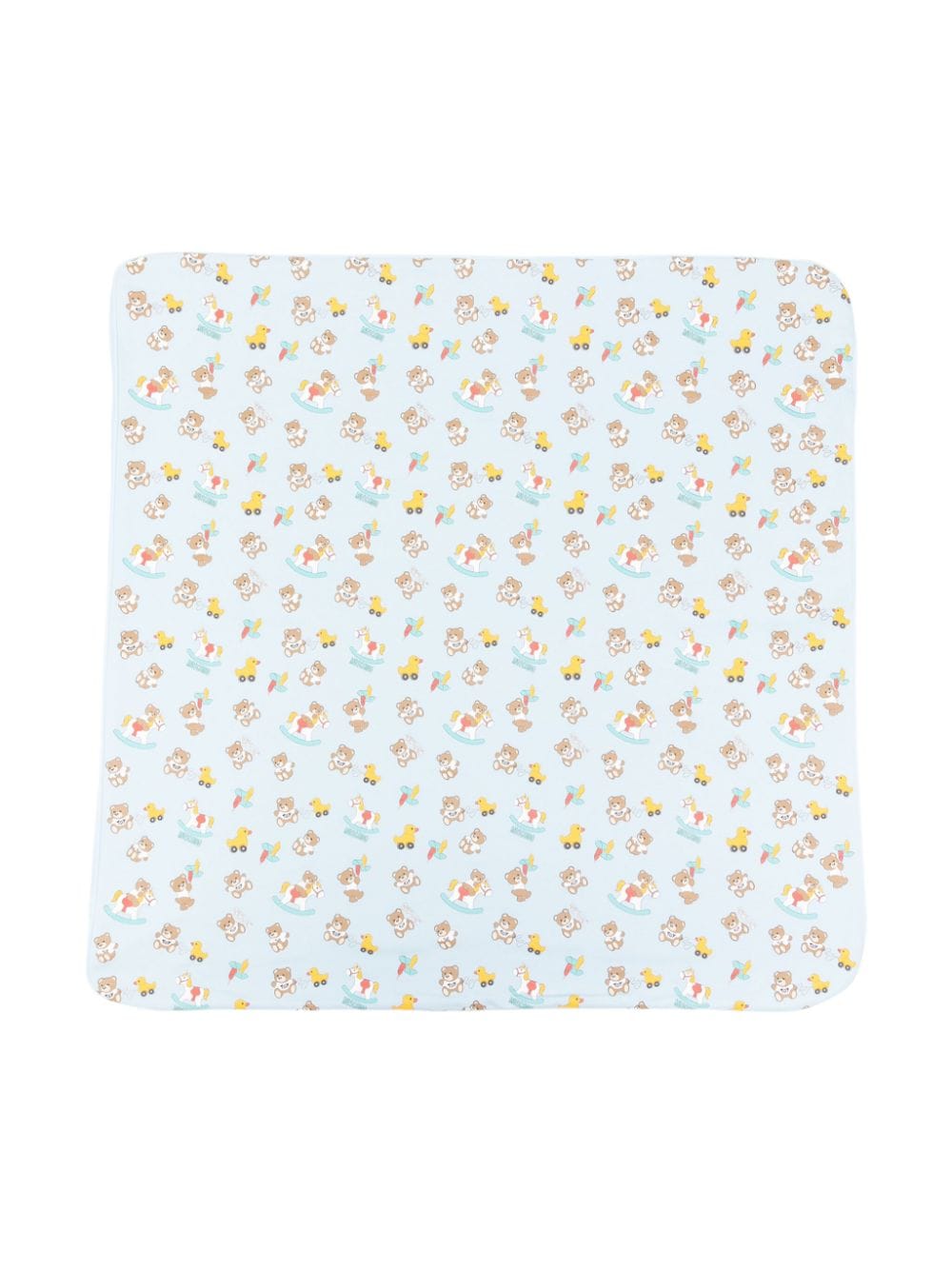 Moschino Kids Decke mit Teddy-Print - Blau von Moschino Kids