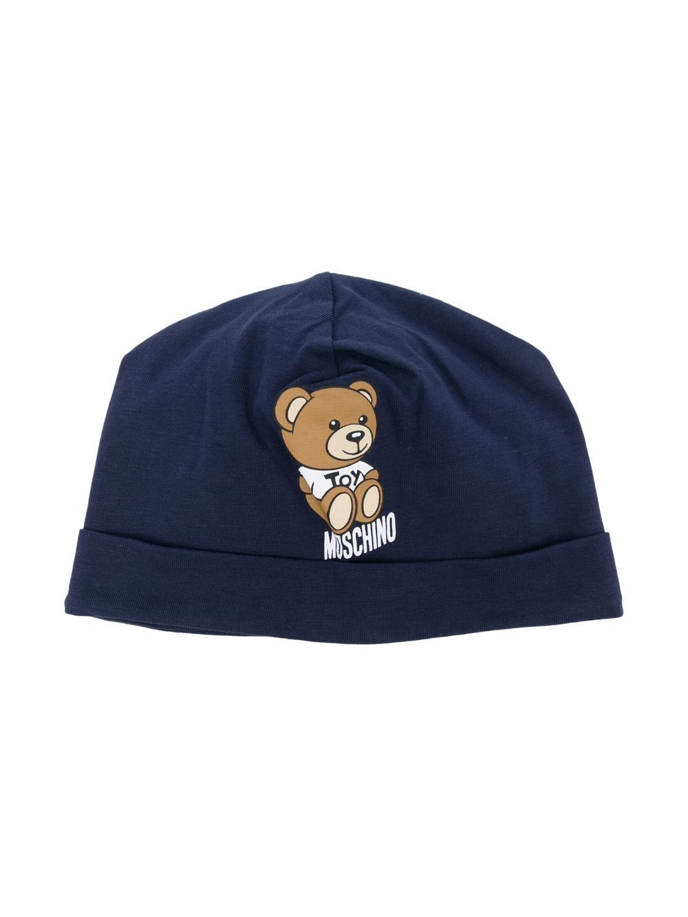 Moschino Kids Mütze mit Teddy-Print - Blau von Moschino Kids