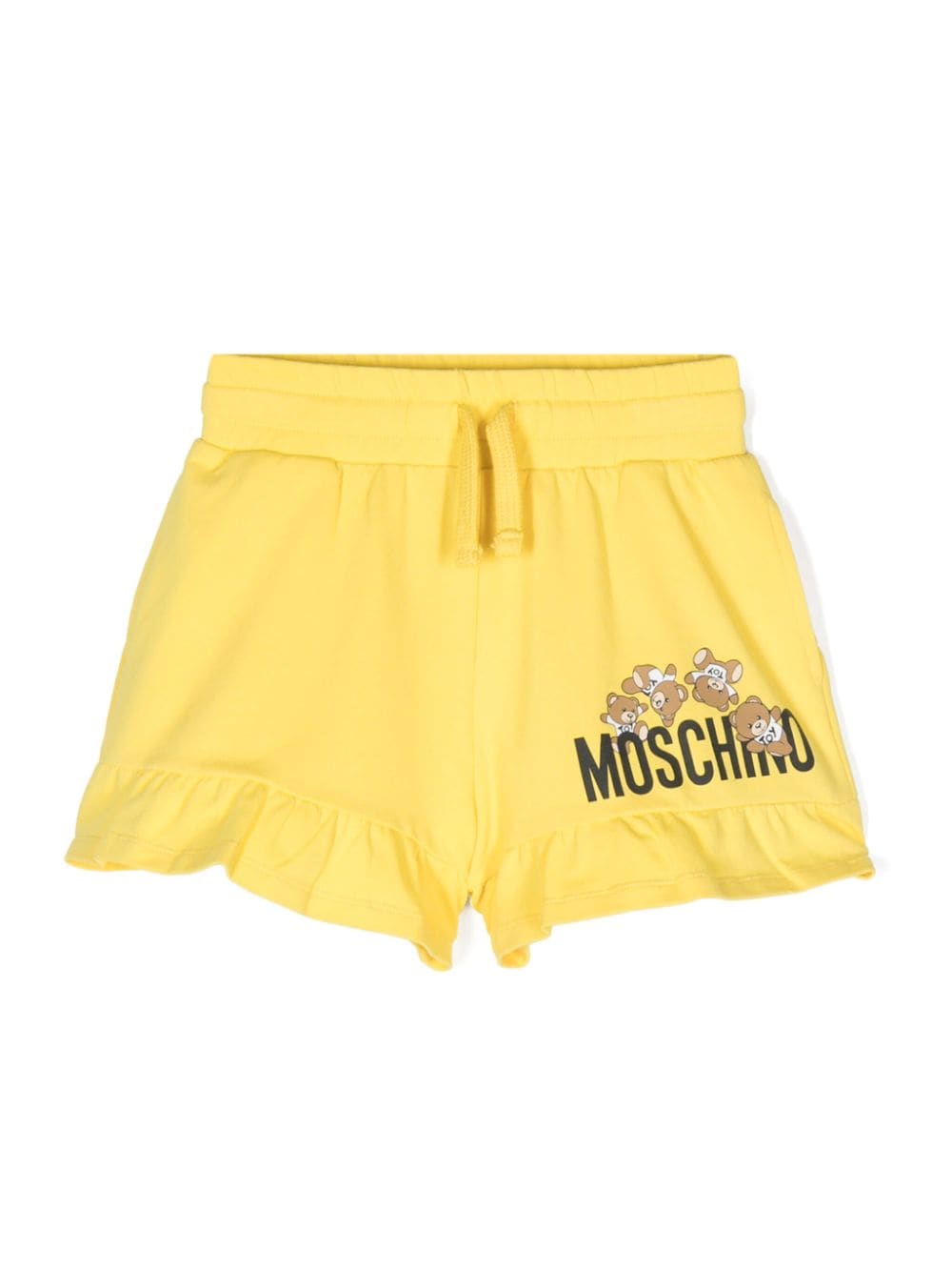 Moschino Kids Teddy-Bear-print jersey shorts - Gelb von Moschino Kids