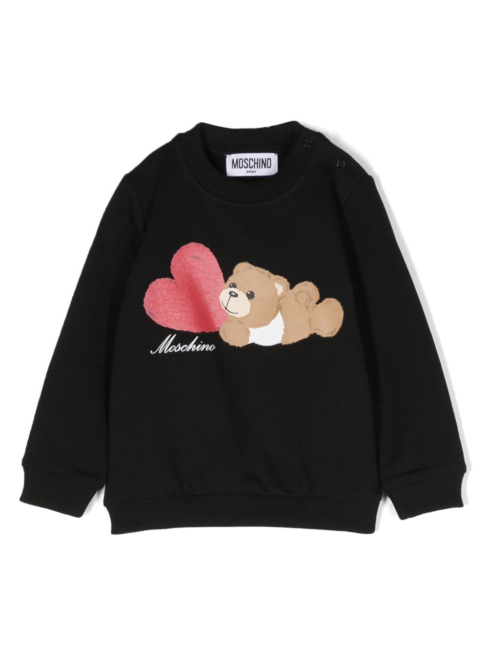 Moschino Kids Sweatshirt mit Teddy-Print - Schwarz von Moschino Kids