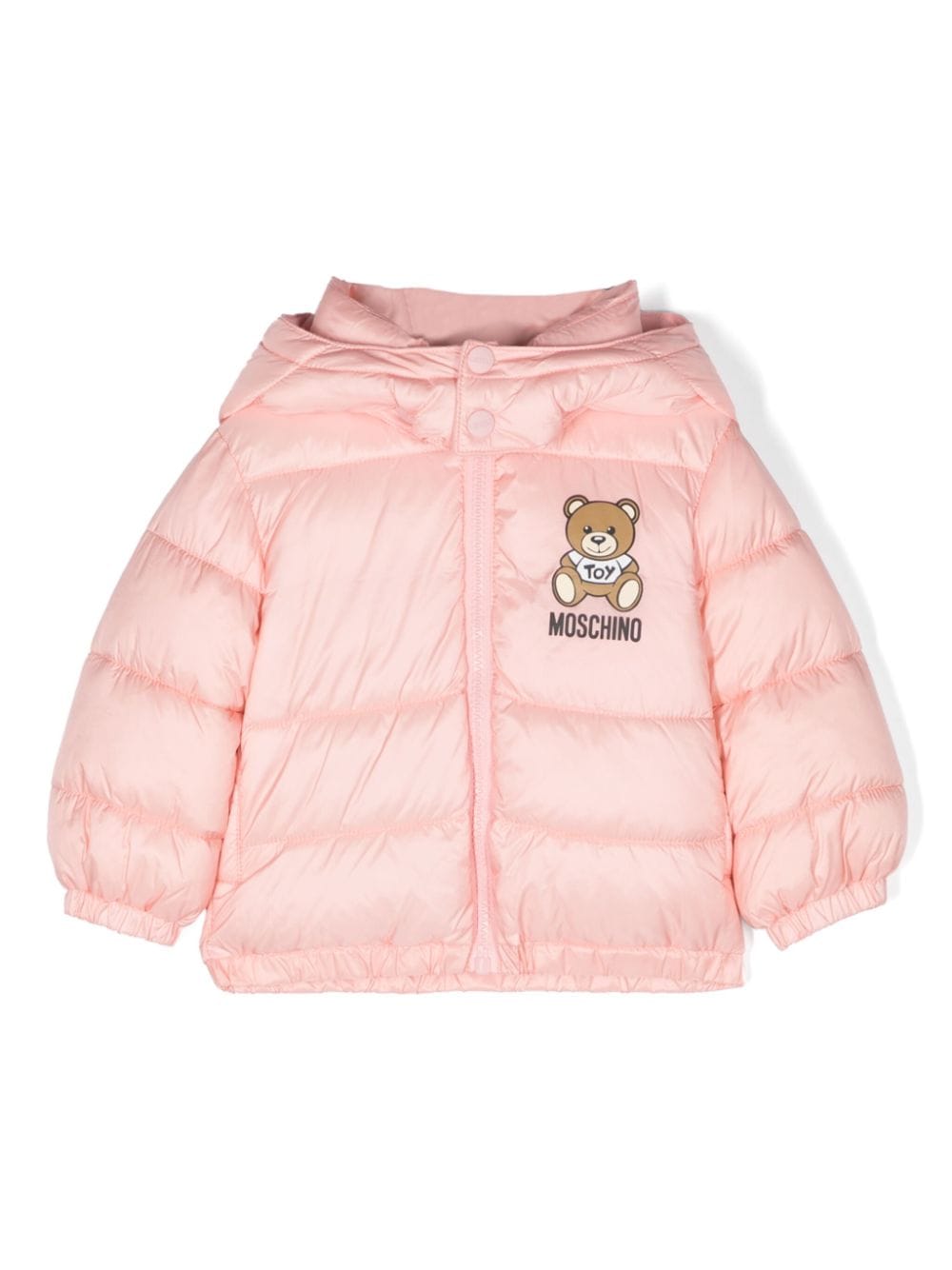 Moschino Kids Gesteppte Jacke mit Teddy-Print - Rosa von Moschino Kids